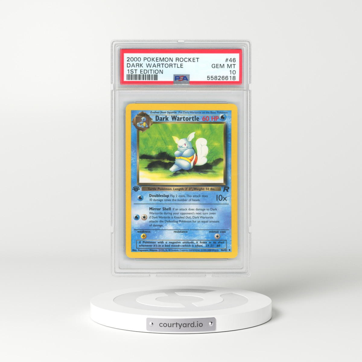 2000 Pokémon Rocket #46 Dark Wartortle - 1st Edition (PSA 10 GEM MINT)
