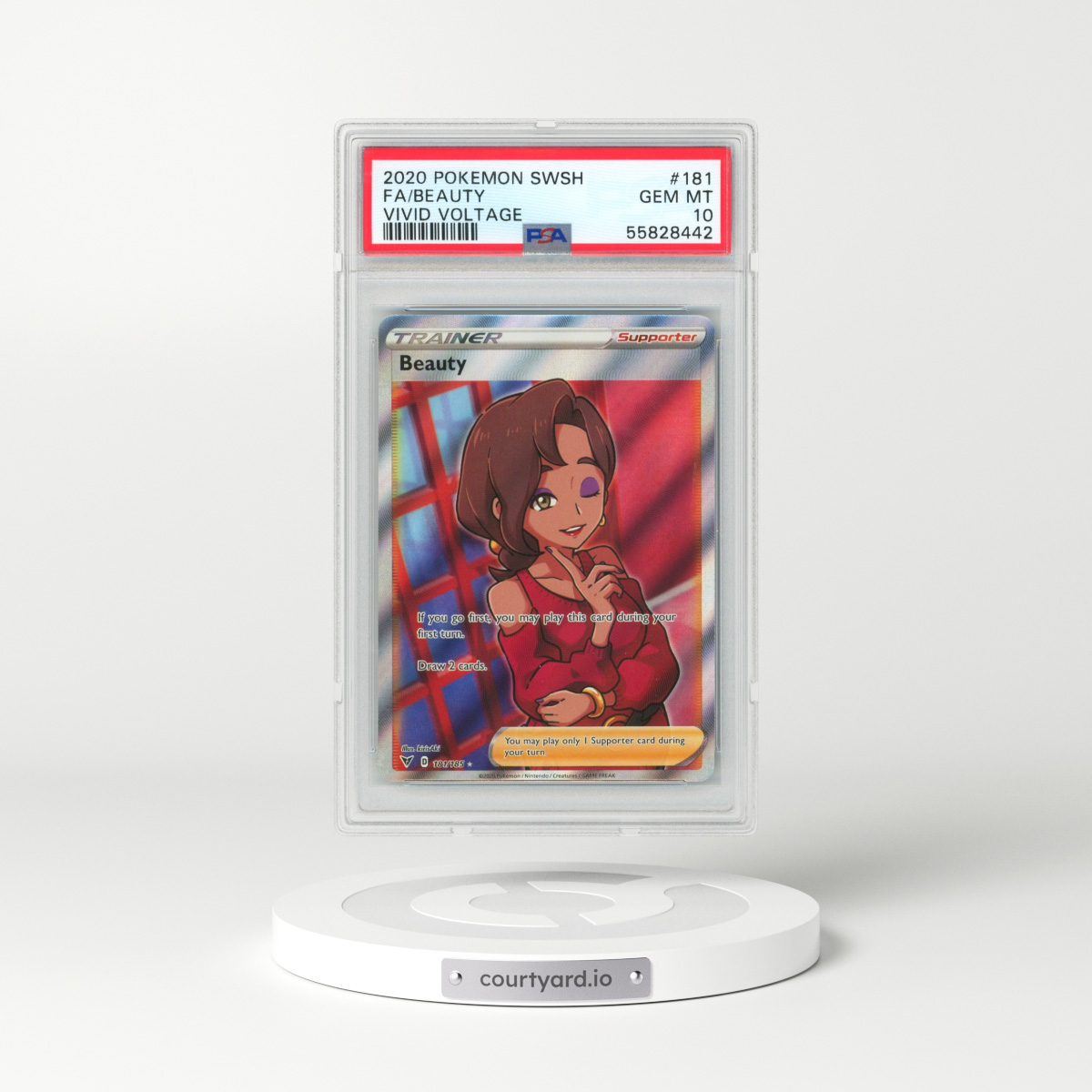 2020 Pokémon Sword & Shield Vivid Voltage #181 Beauty - Full Art (PSA 10 GEM MINT)