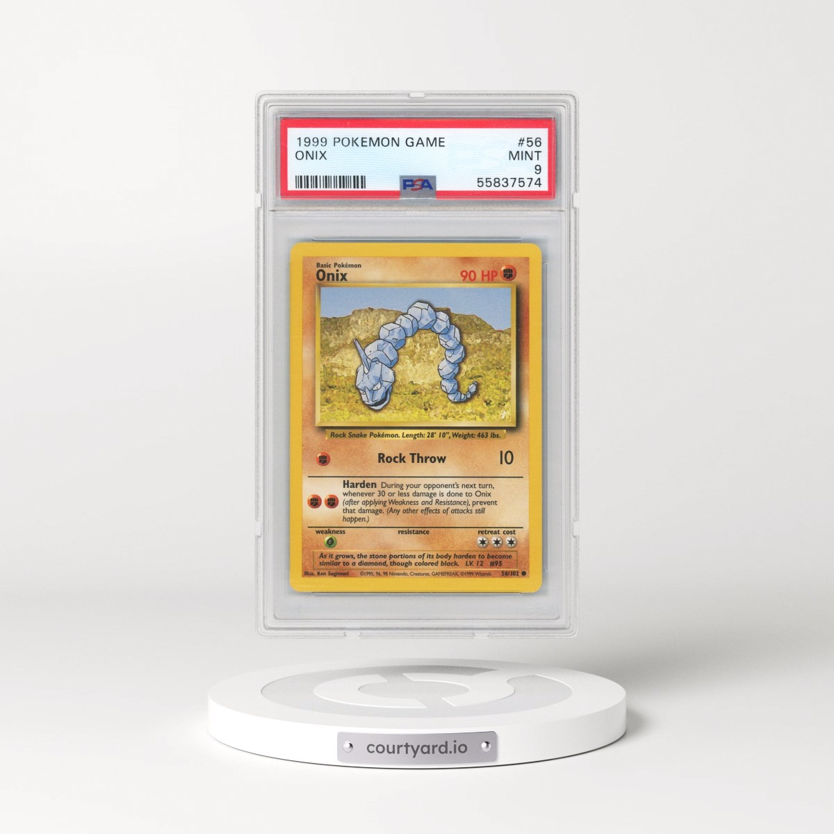 1999 Pokémon Game #56 Onix (PSA 9 MINT)