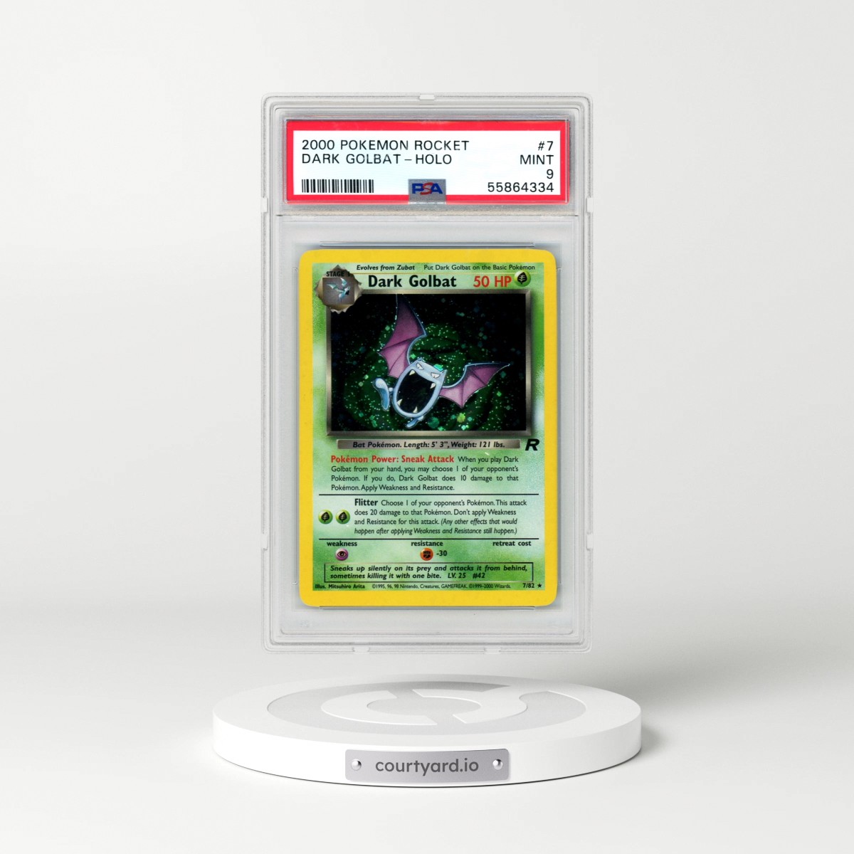 2000 Pokémon Rocket #7 Dark Golbat - Holo (PSA 9 MINT)