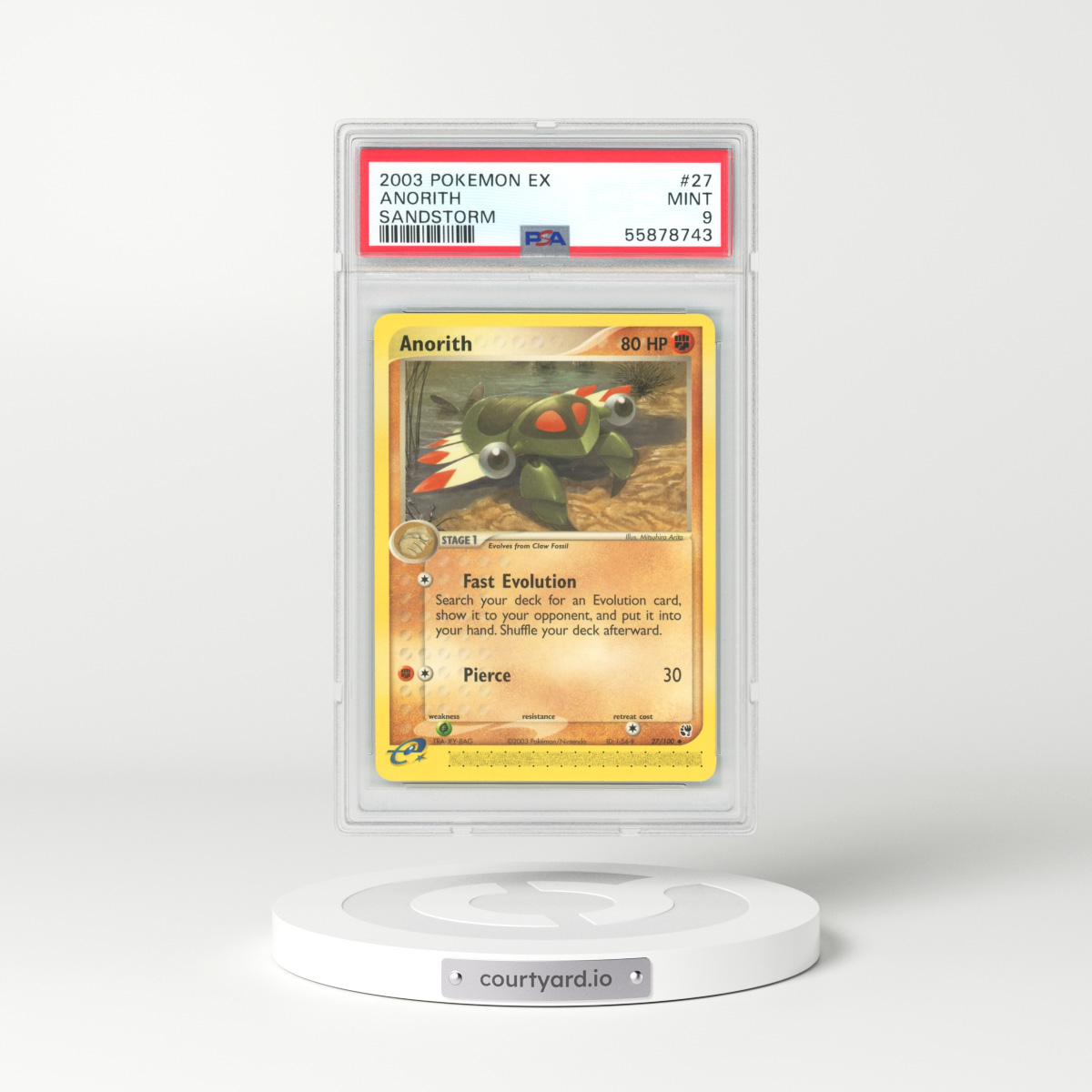 2003 EX Sandstorm #27 Anorith (PSA 9 MINT)