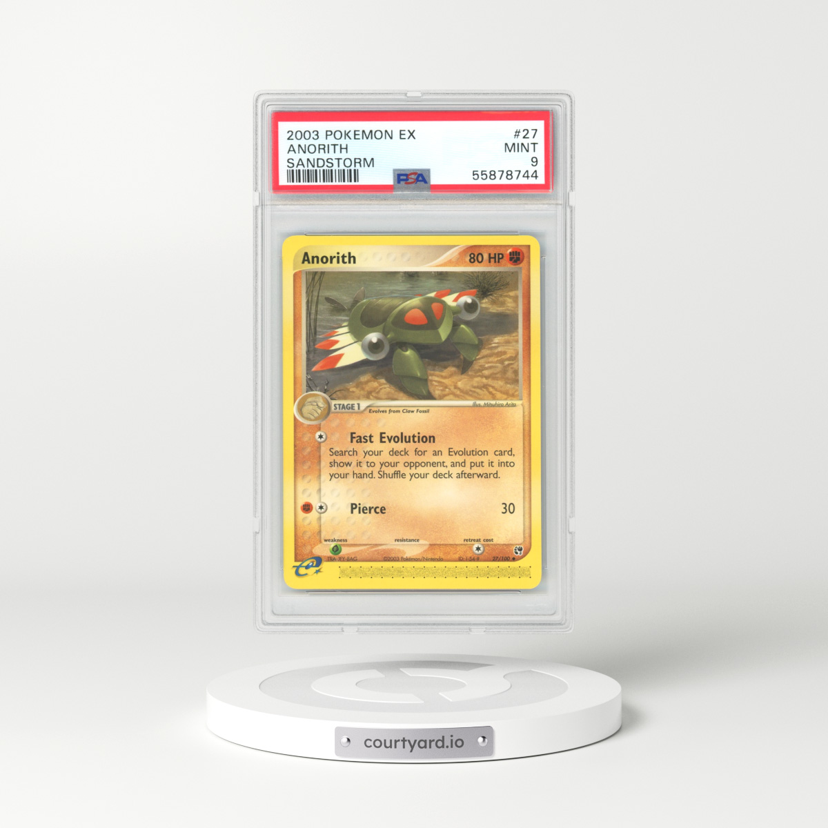 2003 EX Sandstorm #27 Anorith (PSA 9 MINT)