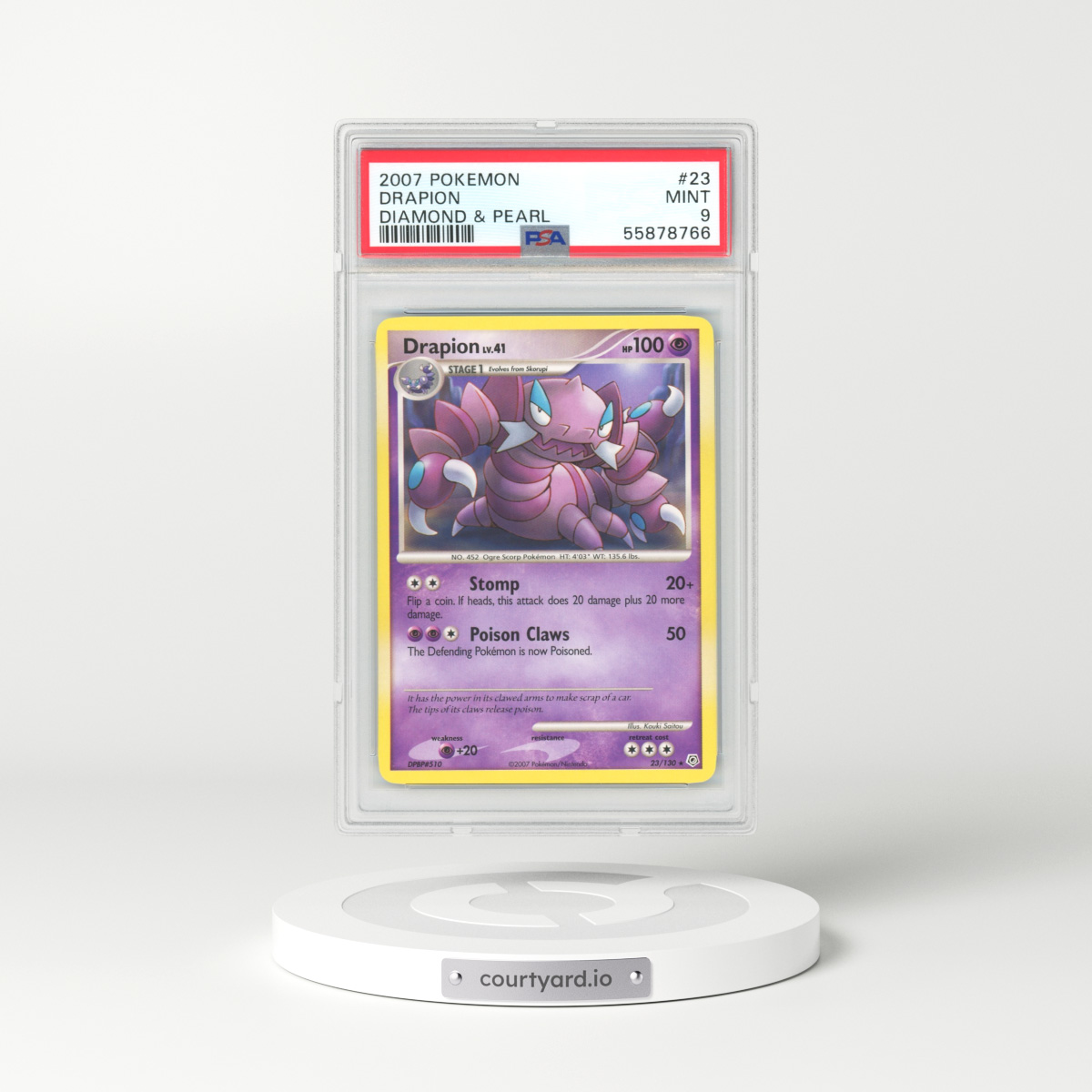 2007 Diamond & Pearl #23 Drapion (PSA 9 MINT)