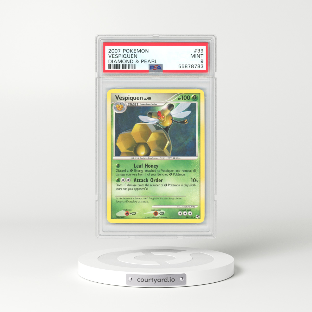 2007 Diamond & Pearl #39 Vespiquen (PSA 9 MINT)