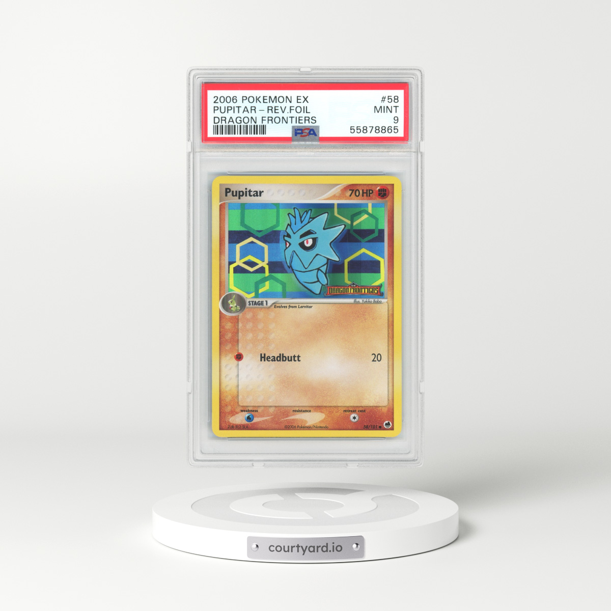 2006 EX Dragon Frontiers #58 Pupitar - Holo (PSA 9 MINT)