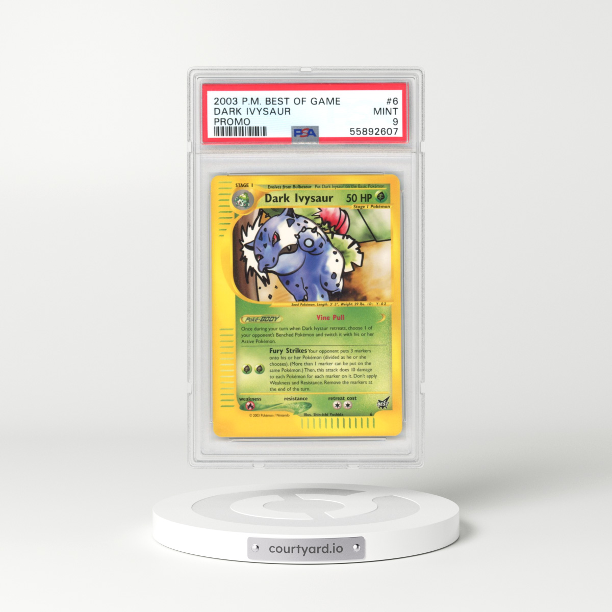 2003 Pokémon Best of Game Promo #6 Dark Ivysaur (PSA 9 MINT)