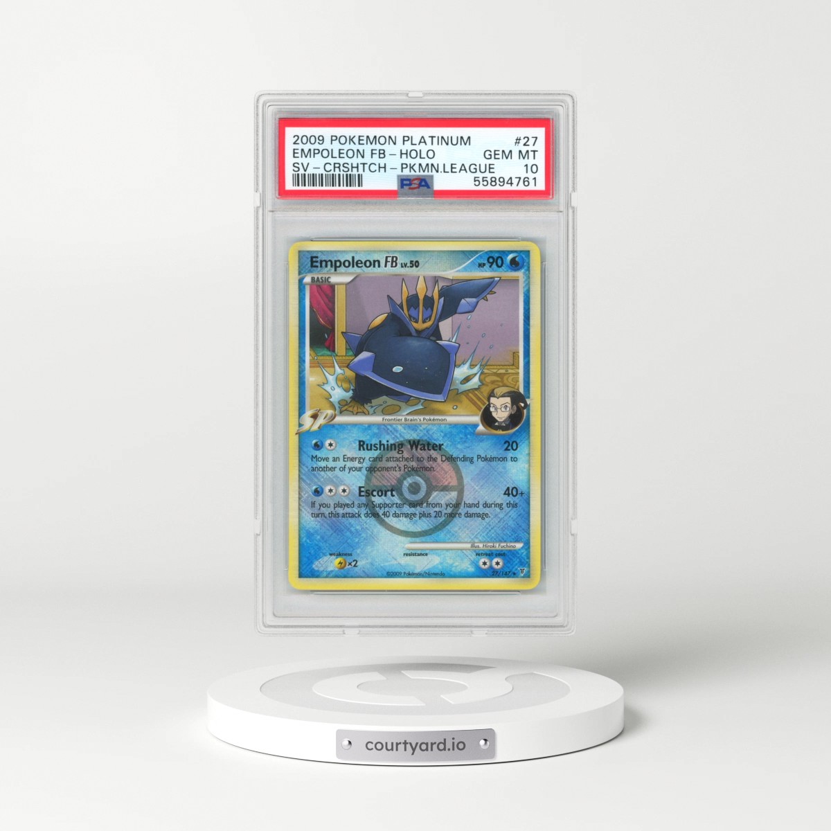 2009 Pokémon Platinum Supreme Victors #27 Empoleon FB - Holo Crosshatch-2010 Pokemon League (PSA 10 GEM MINT)