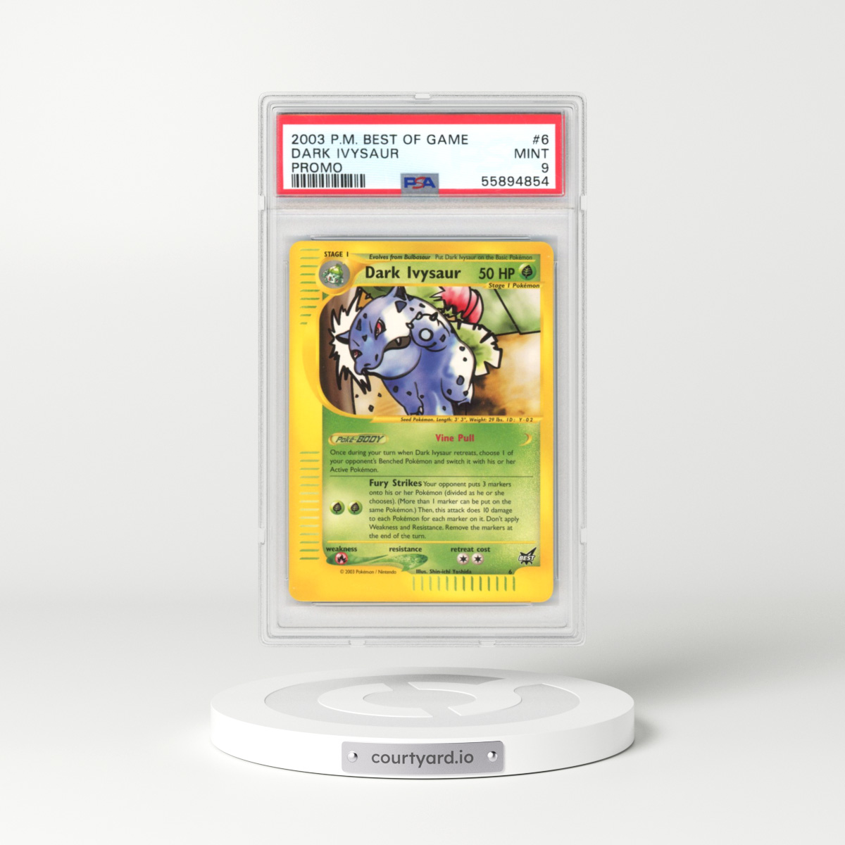 2003 Pokémon Best of Game Promo #6 Dark Ivysaur (PSA 9 MINT)