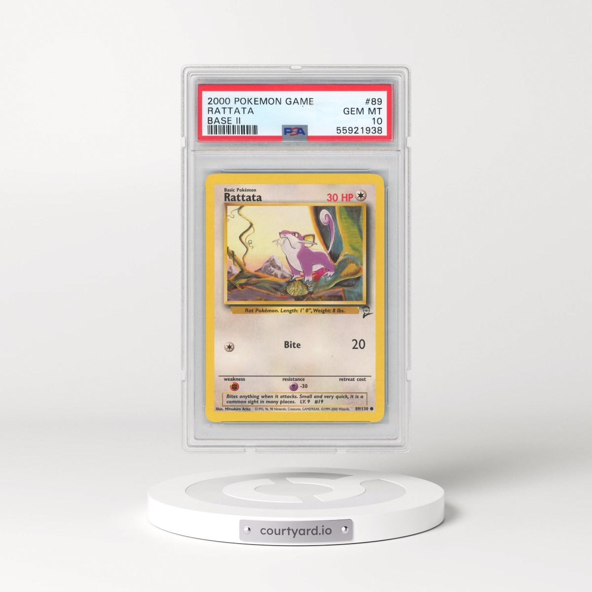 2000 Pokémon Game Base II #89 Rattata (PSA 10 GEM MINT)