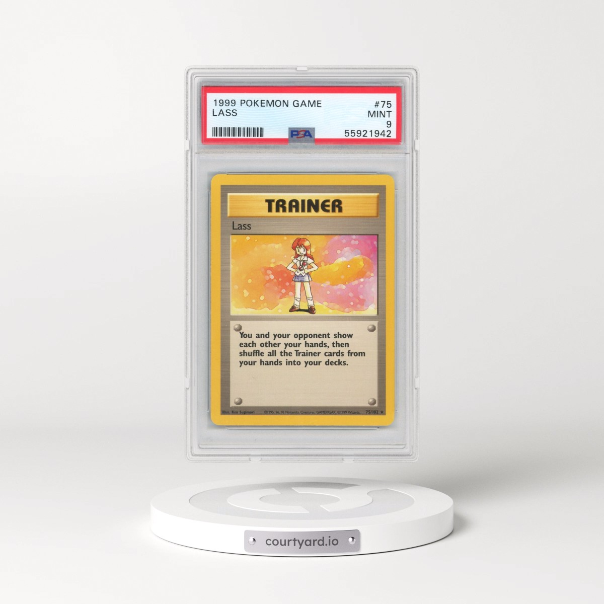 1999 Pokémon Game #75 Lass (PSA 9 MINT)