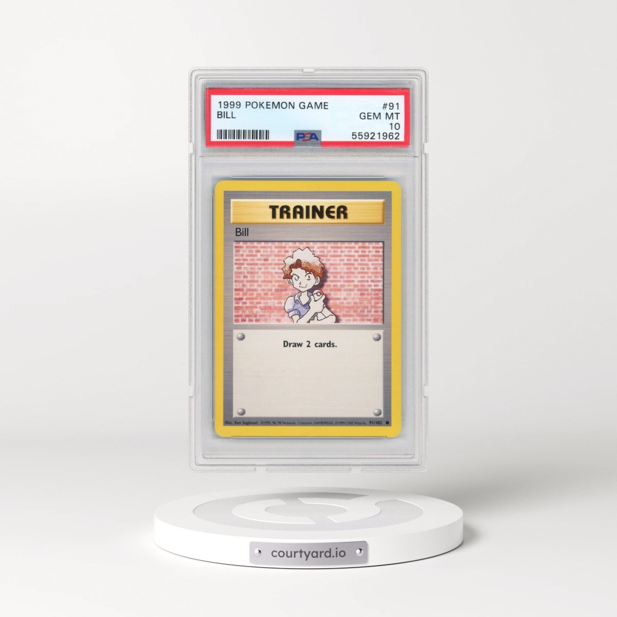 1999 Pokémon Game #91 Bill (PSA 10 GEM MINT)
