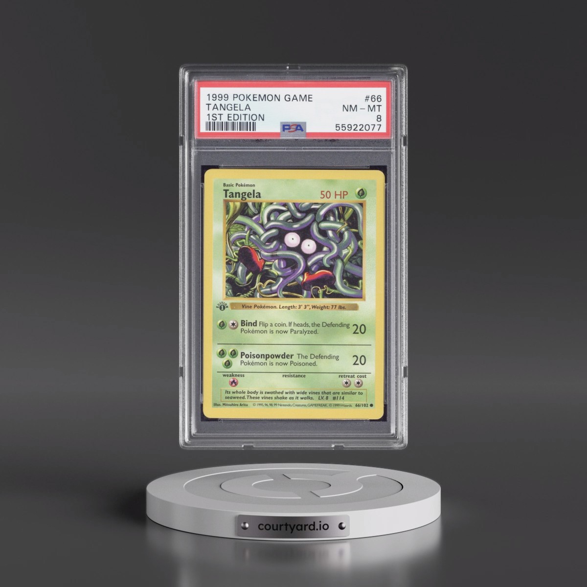 1999 Pokémon Game Tangela - 1st Edition #66 PSA 8