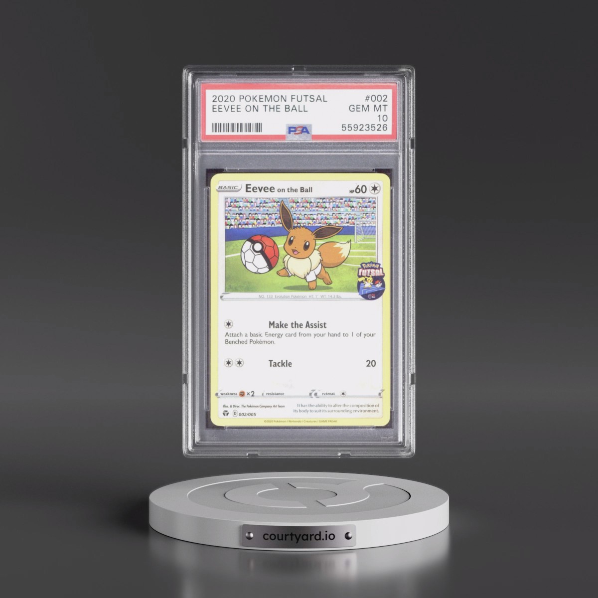 2020 Pokémon Futsal #002 Eevee on the Ball (PSA 10 GEM MINT)