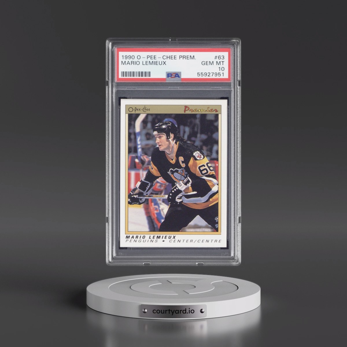 1990 O-Pee-Chee Premier #63 Mario Lemieux (PSA 10 GEM MINT)