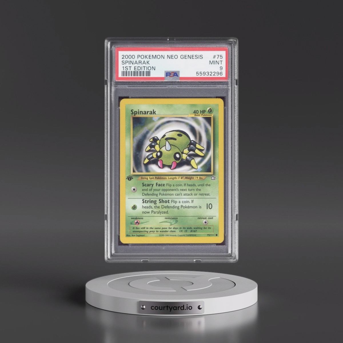 2000 Pokémon Neo Genesis #75 Spinarak - 1st Edition (PSA 9 MINT)