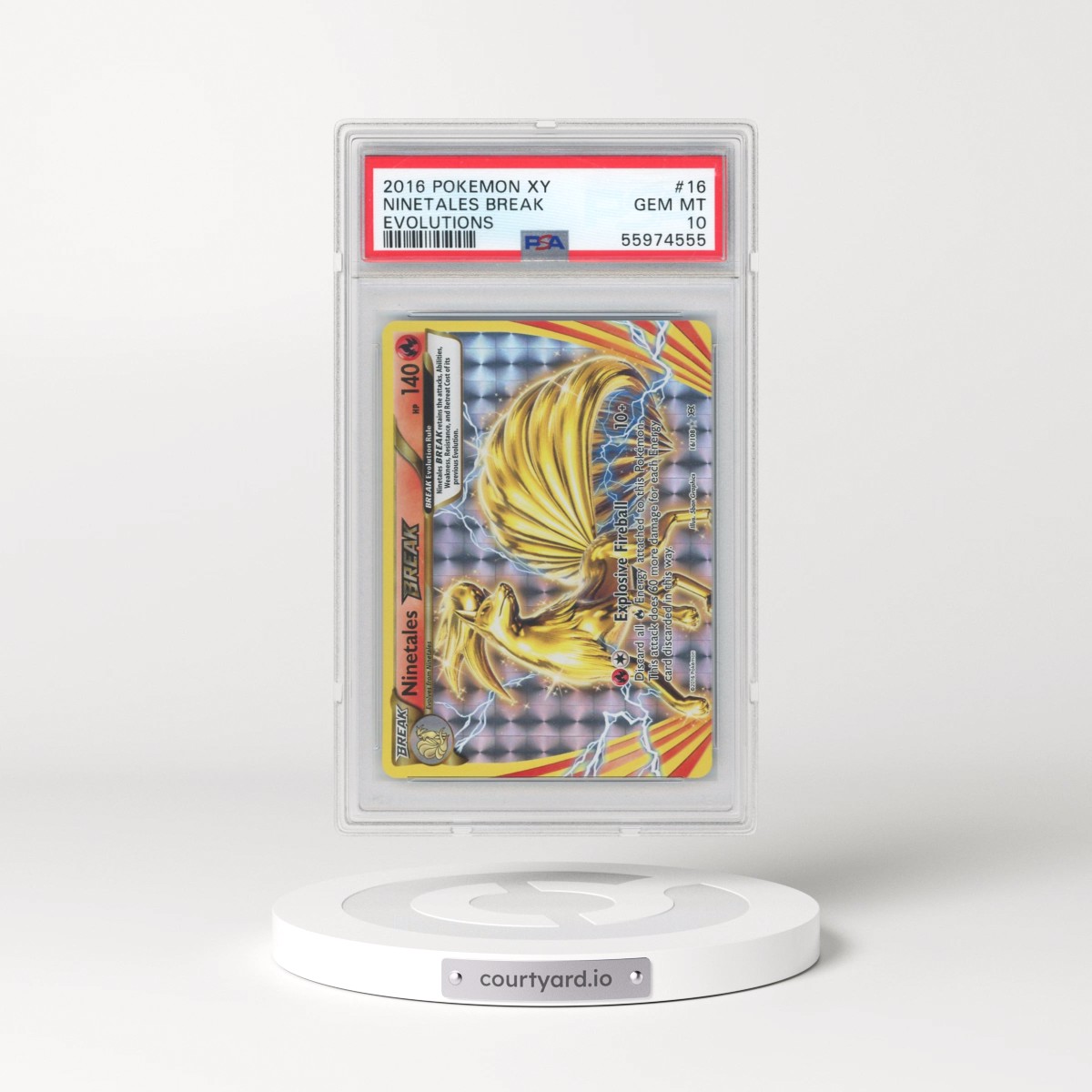 2016 Pokémon XY Evolutions #16 Ninetales Break (PSA 10 GEM MINT)