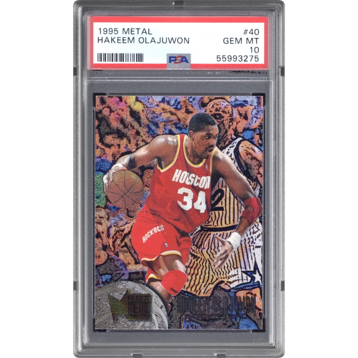 1995 Metal #40 Hakeem Olajuwon (PSA 10 GEM MINT)