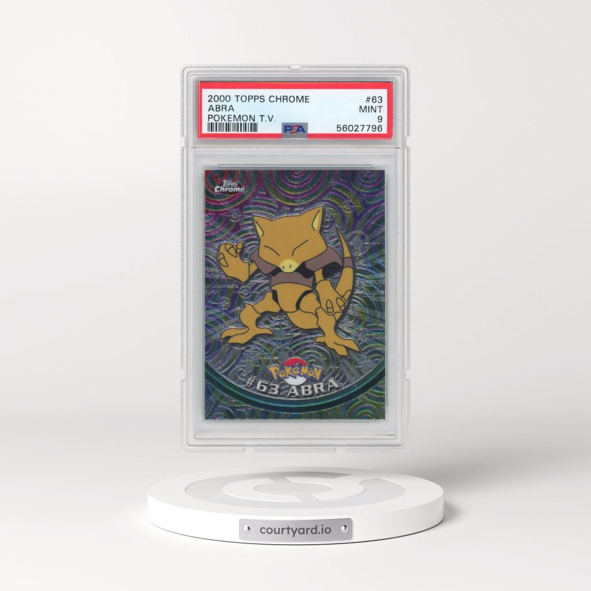 2000 Topps Chrome Pokémon T.V. #63 Abra (PSA 9 MINT)