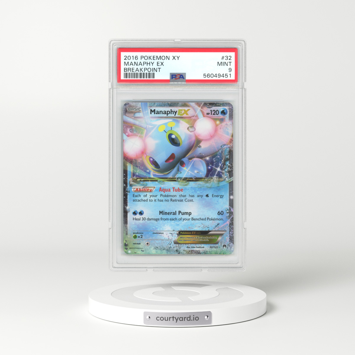 2016 BREAKPoint #32 Manaphy EX - Holo (PSA 9 MINT)