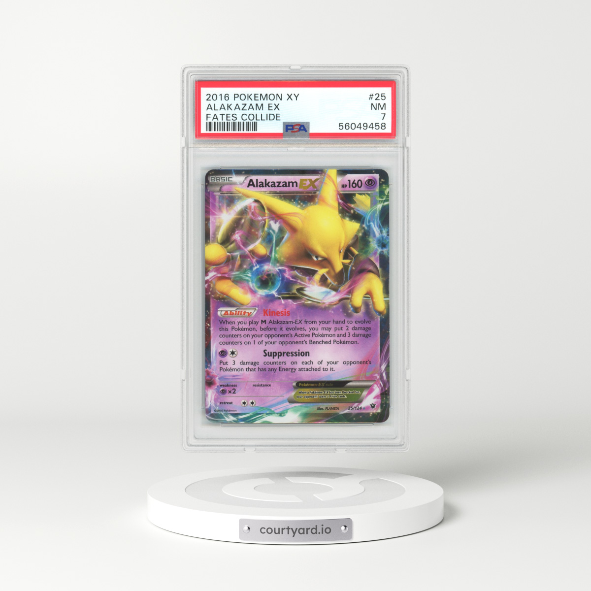 2016 Fates Collide #25 Alakazam EX (PSA 7 NM)