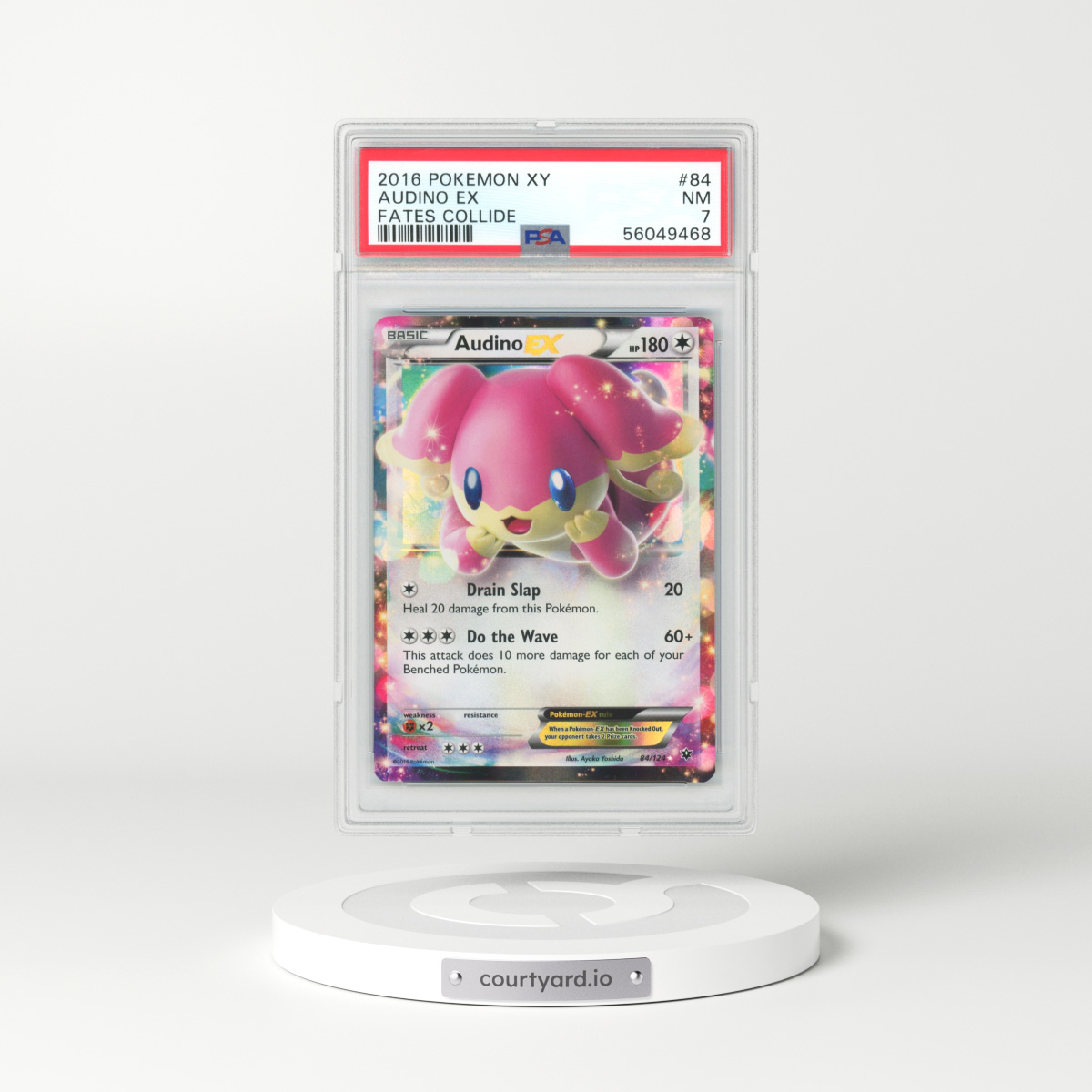 2016 Fates Collide #84 Audino EX - Holo (PSA 7 NM)