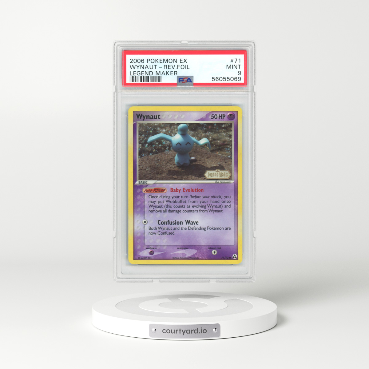 2006 EX Legend Maker #71 Wynaut - Holo (PSA 9 MINT)