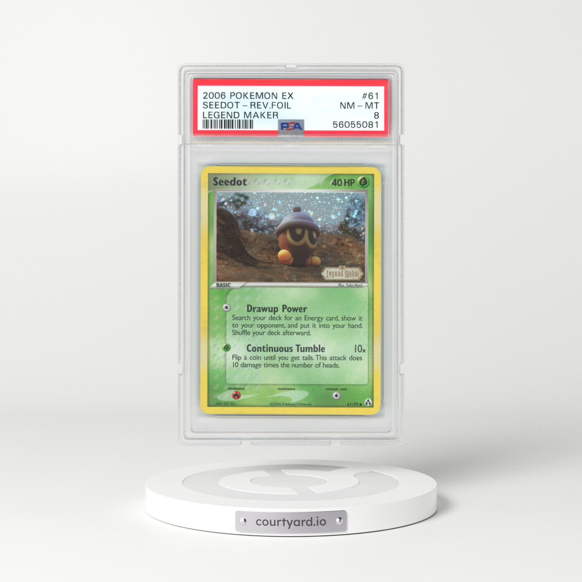 2006 EX Legend Maker #61 Seedot - Holo (PSA 8 NM-MT)