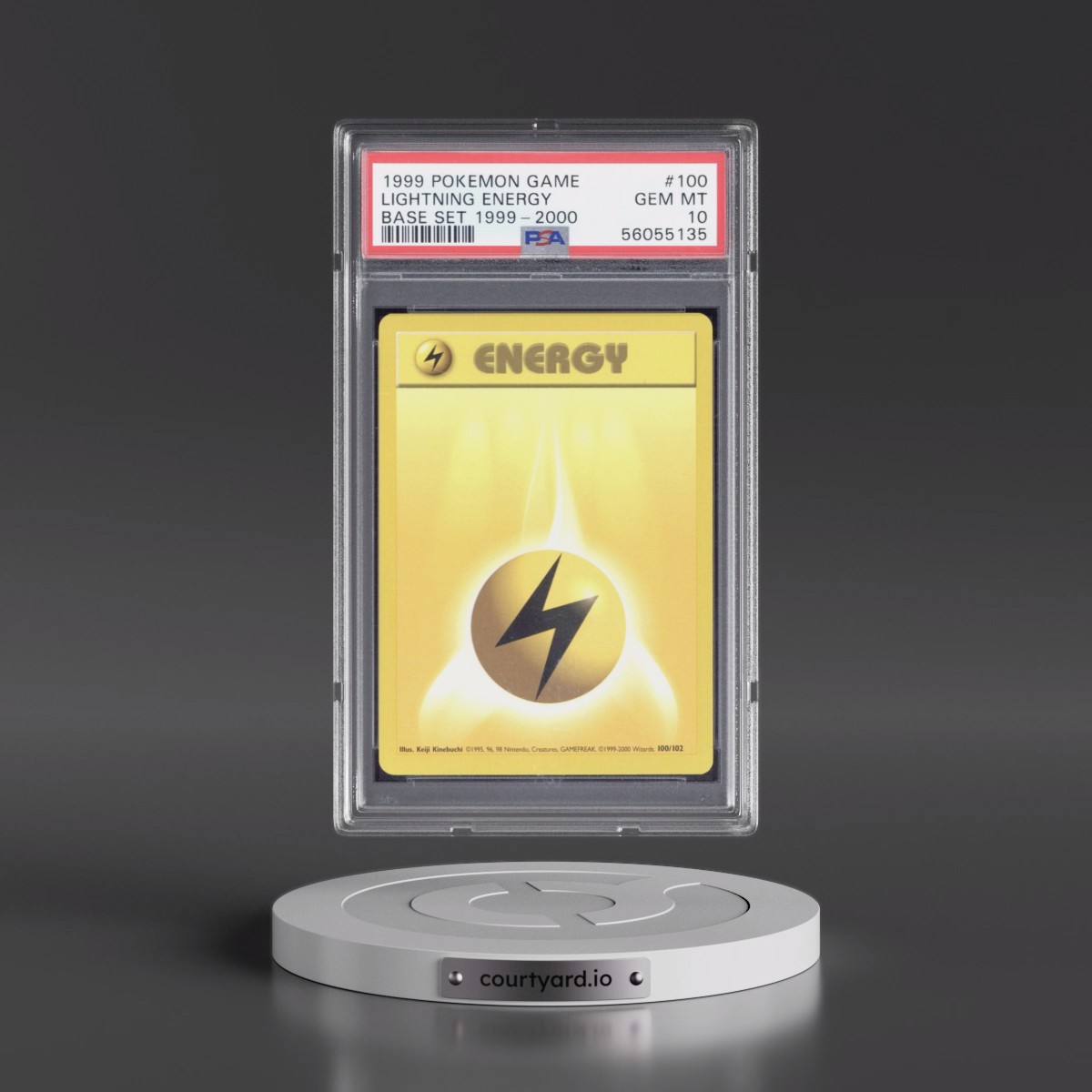 1999 Pokémon Game #100 Lightning Energy - Base Set 1999-2000 (PSA 10 GEM MINT)