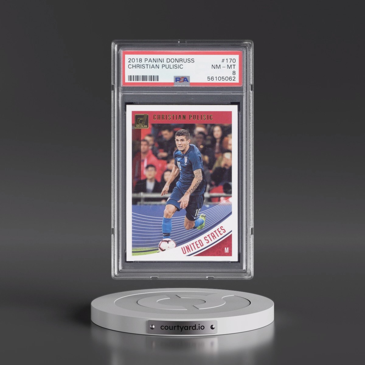 2018 Panini Donruss #170 Christian Pulisic (PSA 8 NM-MT)