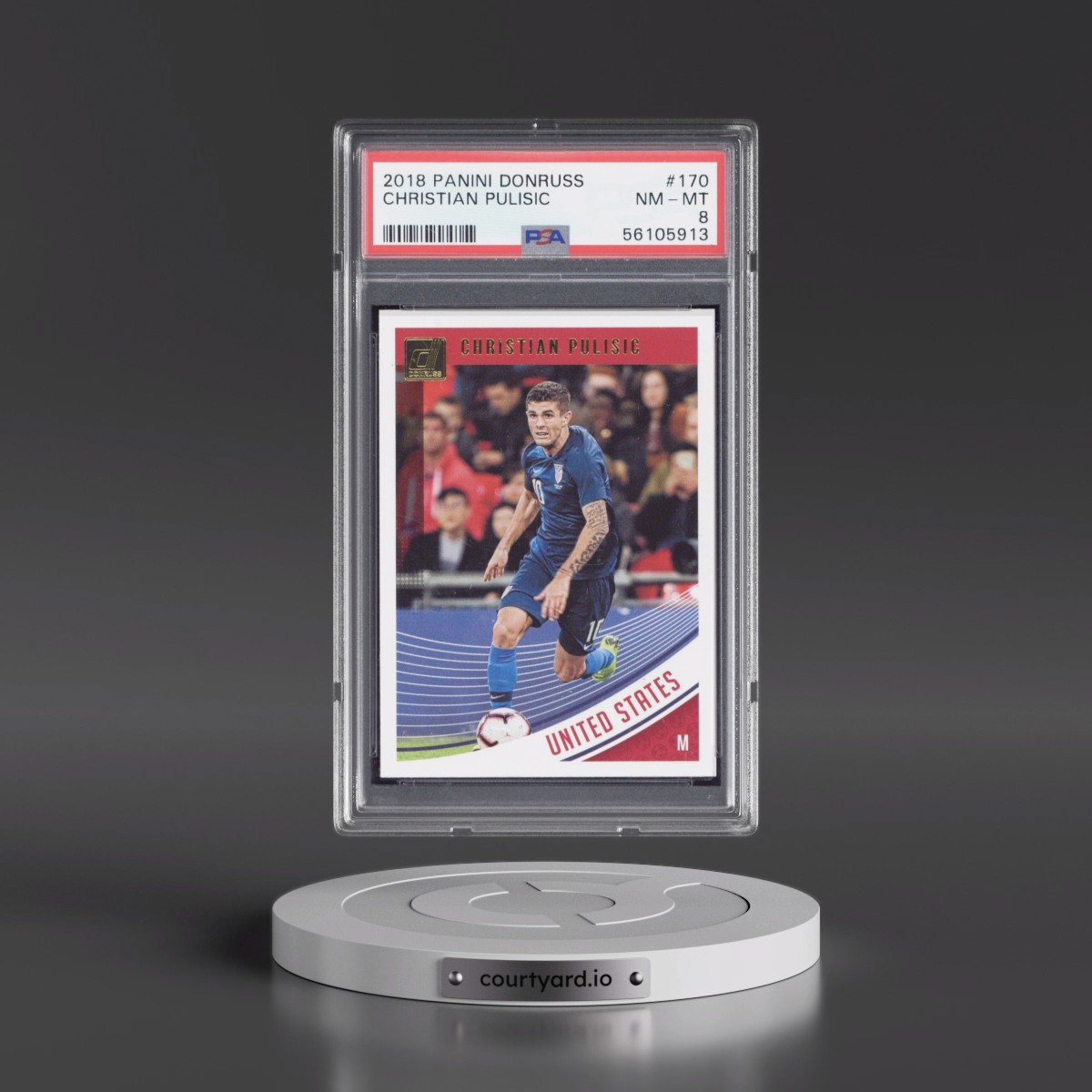 2018 Panini Donruss #170 Christian Pulisic (PSA 8 NM-MT)
