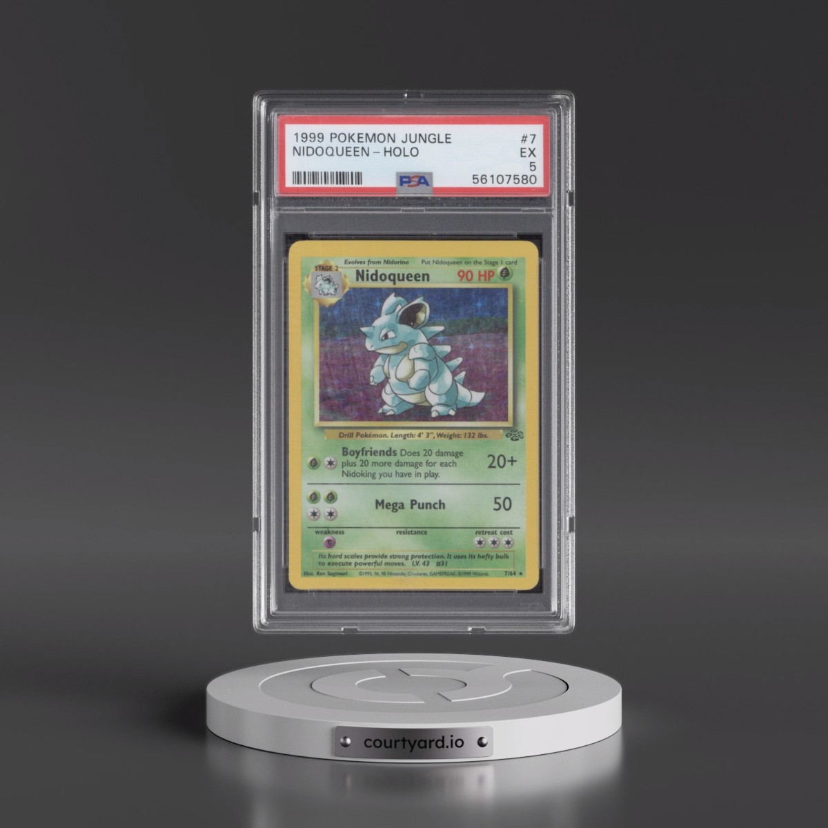 1999 Pokémon Jungle #7 Nidoqueen - Holo (PSA 5 EX)