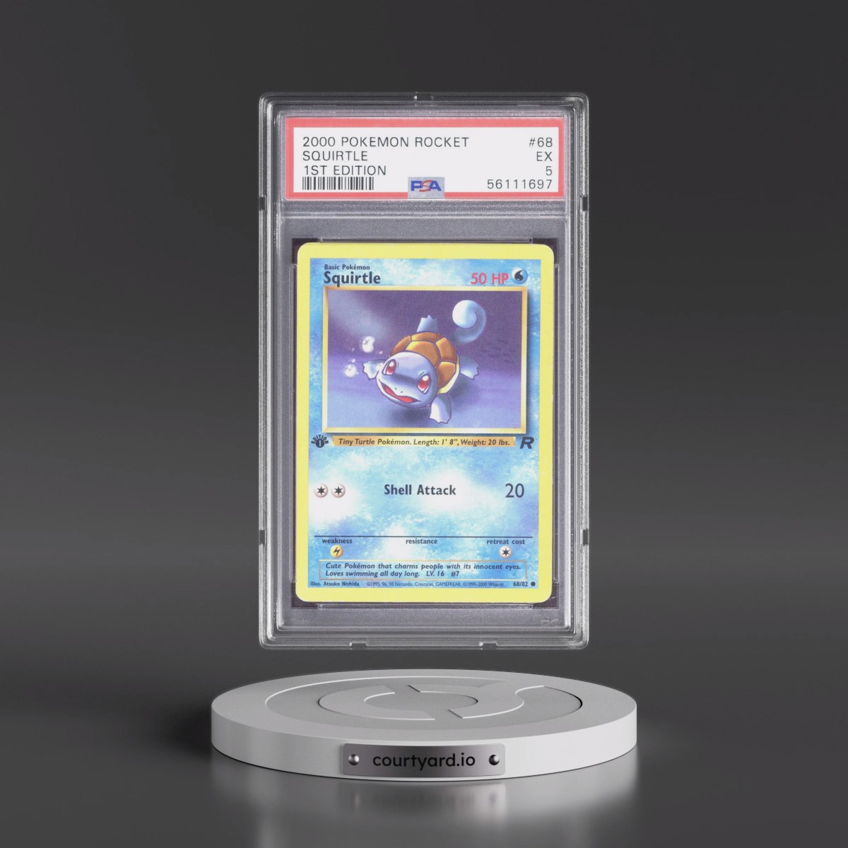 2000 Pokémon Rocket #68 Squirtle - 1st Edition (PSA 5 EX)