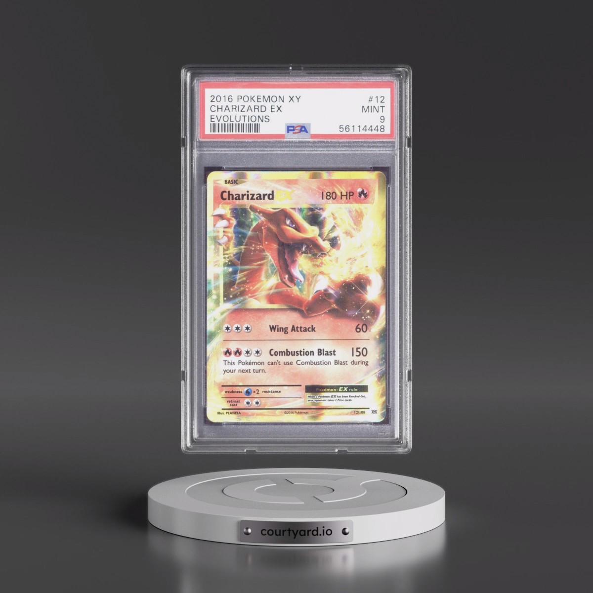 2016 Pokémon XY Evolutions #12 Charizard EX - Holo (PSA 9 MINT)