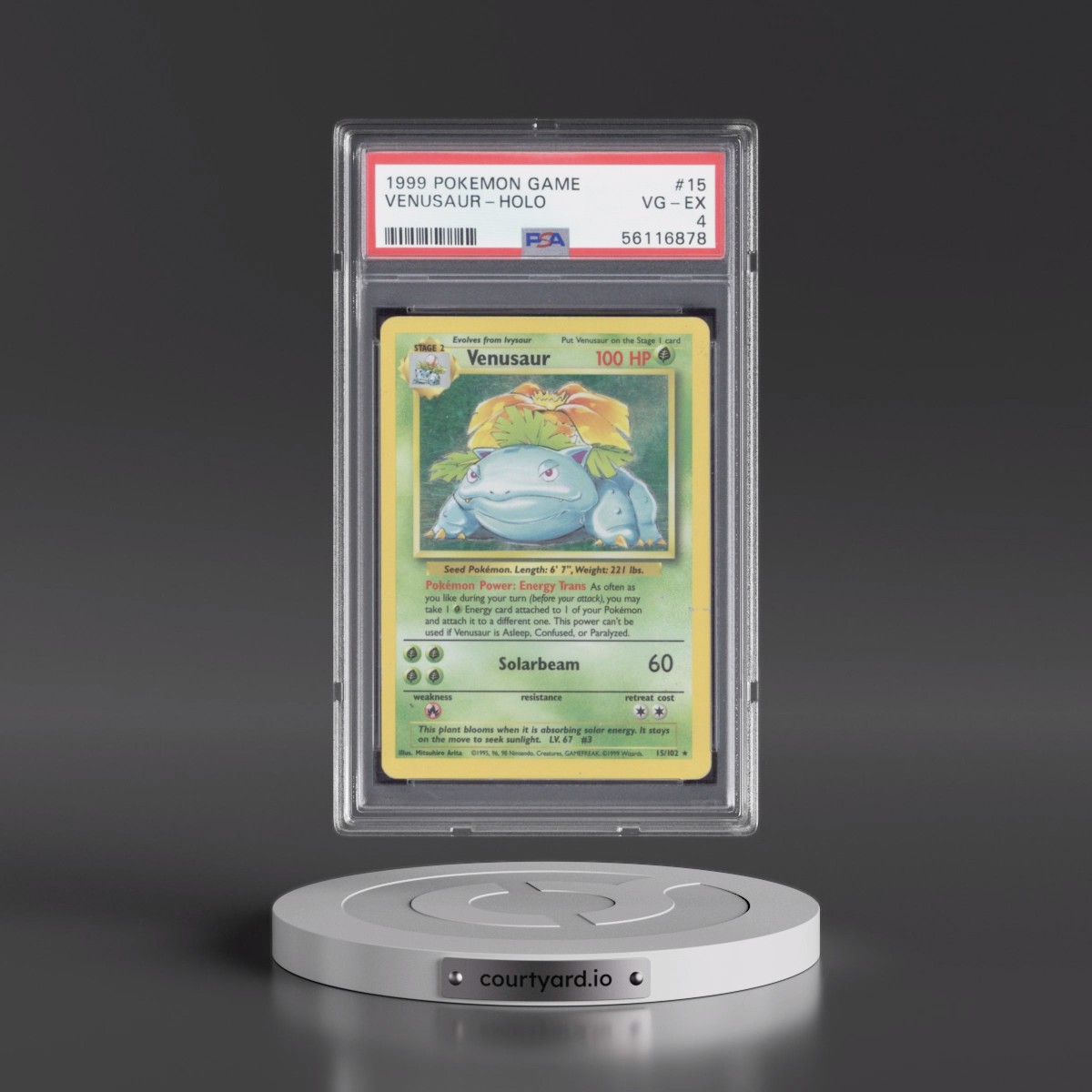 1999 Pokémon Game #15 Venusaur - Holo (PSA 4 VG-EX)
