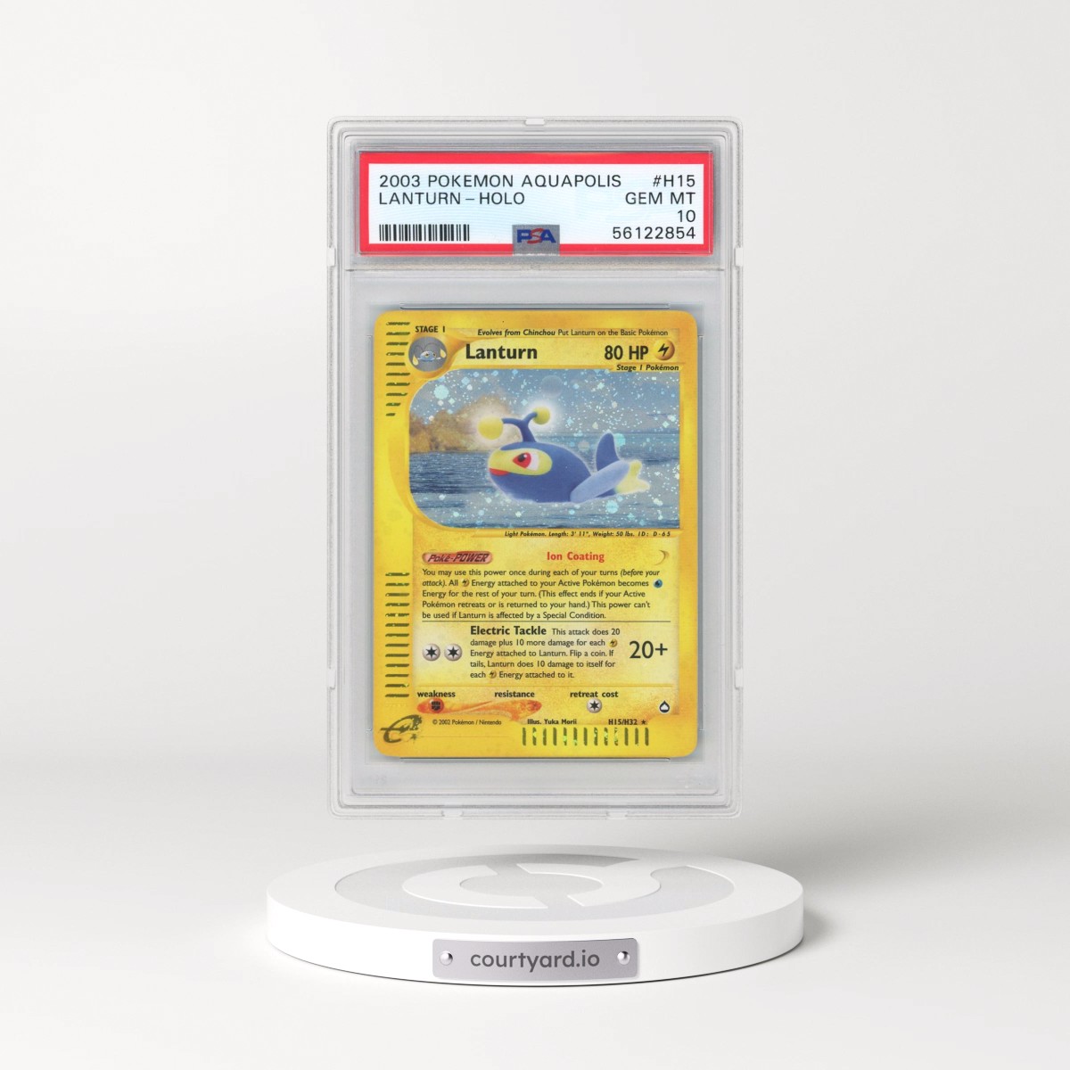 2003 Pokémon Aquapolis #H15 Lanturn - Holo (PSA 10 GEM MINT) - Photo