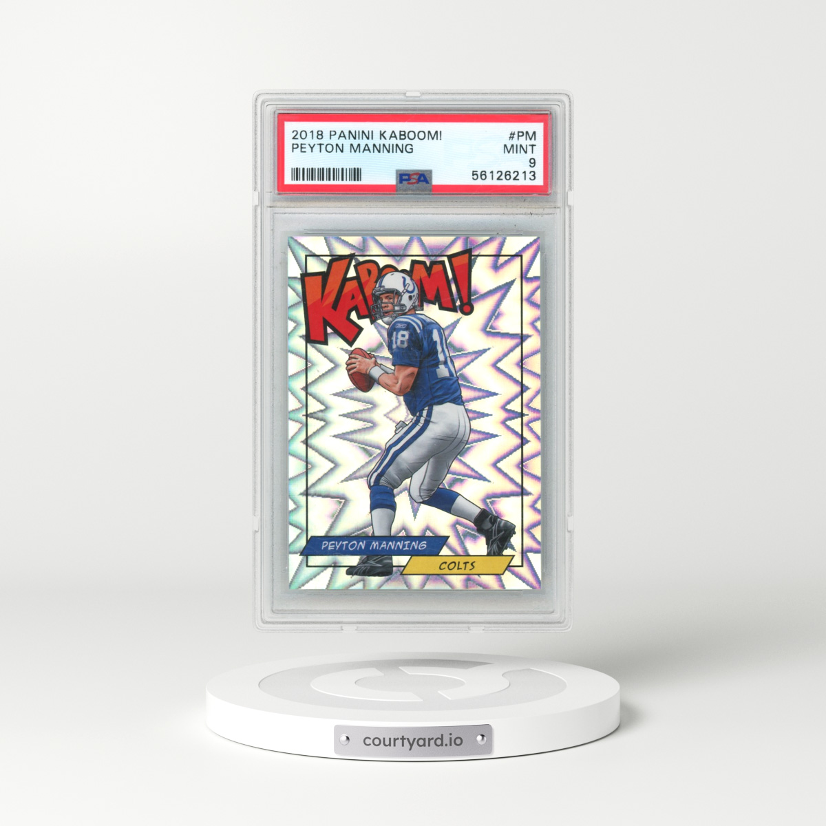 2018 Panini Kaboom! #PM Peyton Manning (PSA 9 MINT)