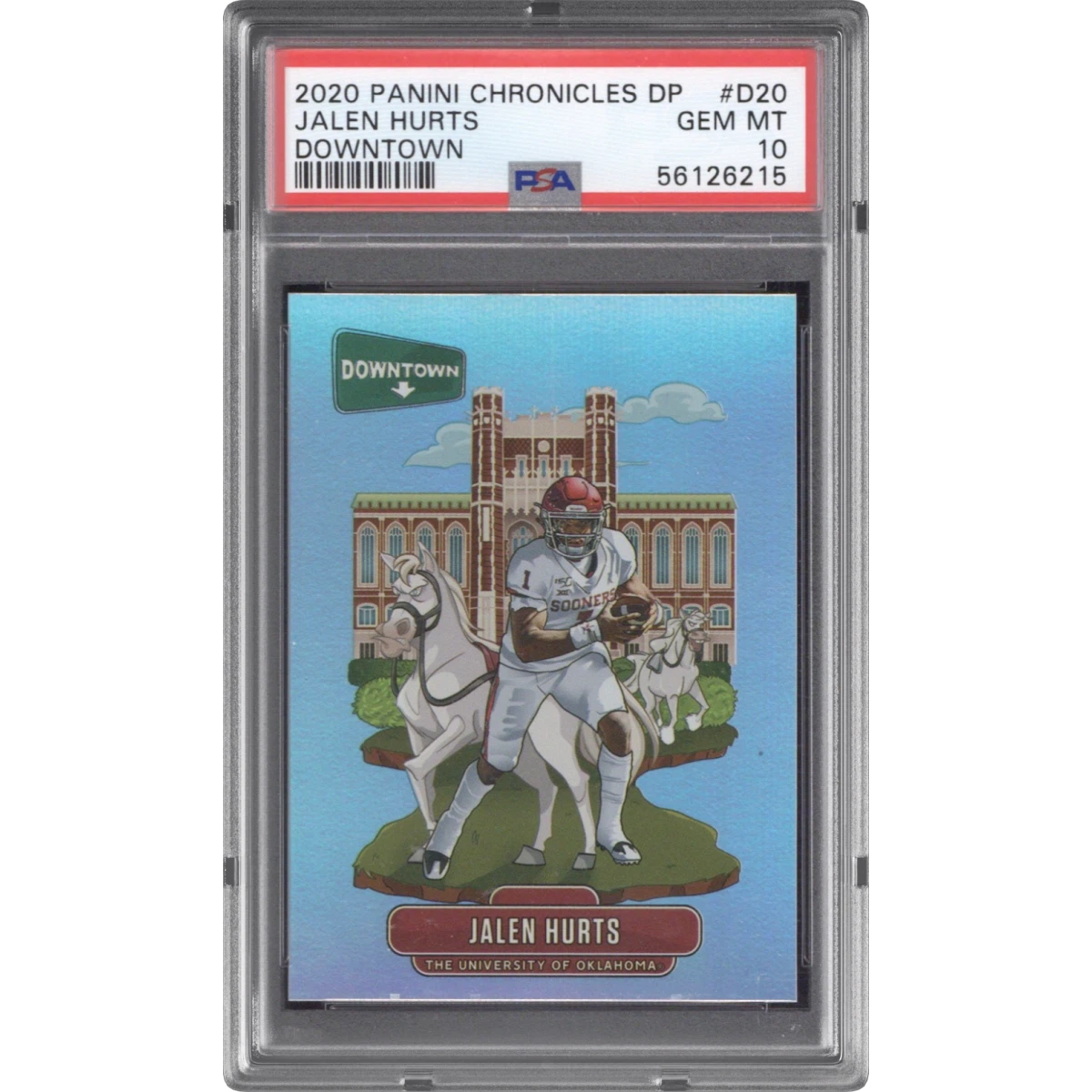 2020 Panini Chronicles Draft Picks Downtown Collegiate #D20 Jalen Hurts (PSA 10 GEM MINT)