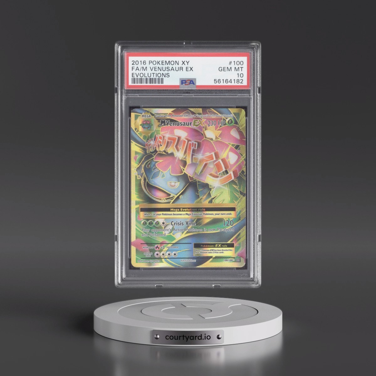 2016 Pokémon XY Evolutions #100 M Venusaur EX - Holo Full Art (PSA 10 GEM MINT)