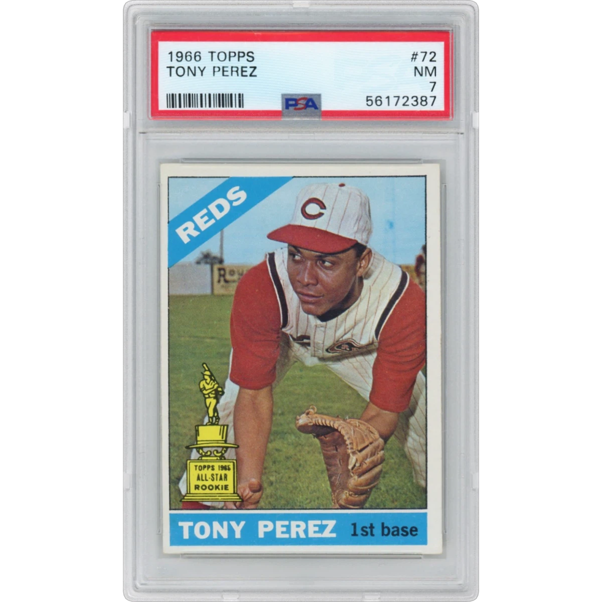 1966 Topps #72 Tony Perez (PSA 7 NM)