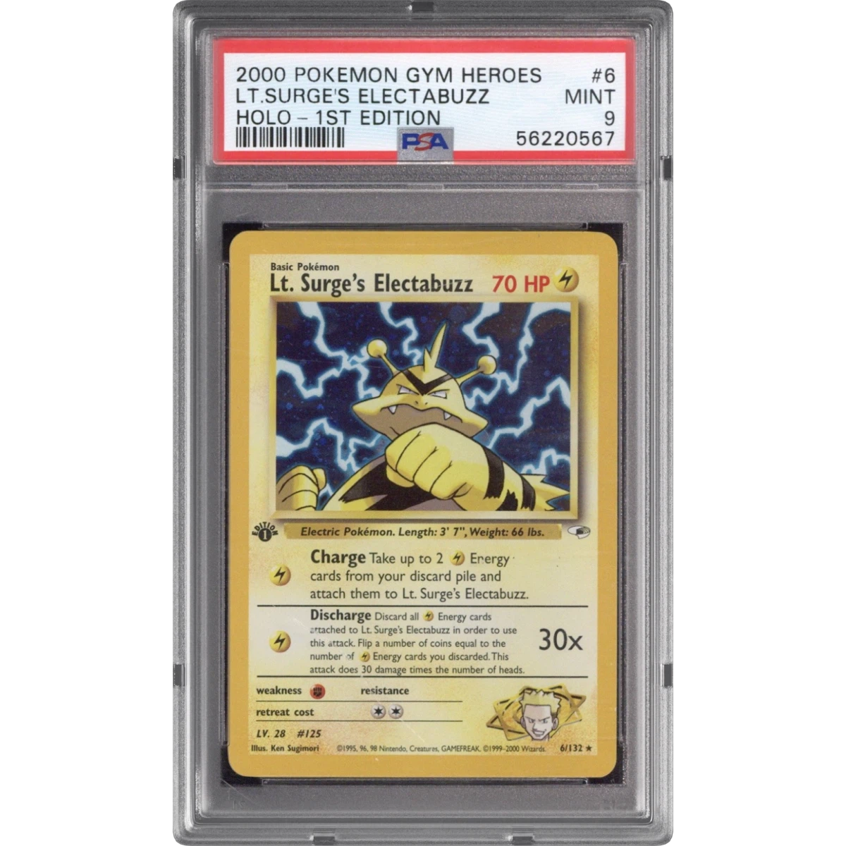 LT. Surge's Electabuzz card artwork