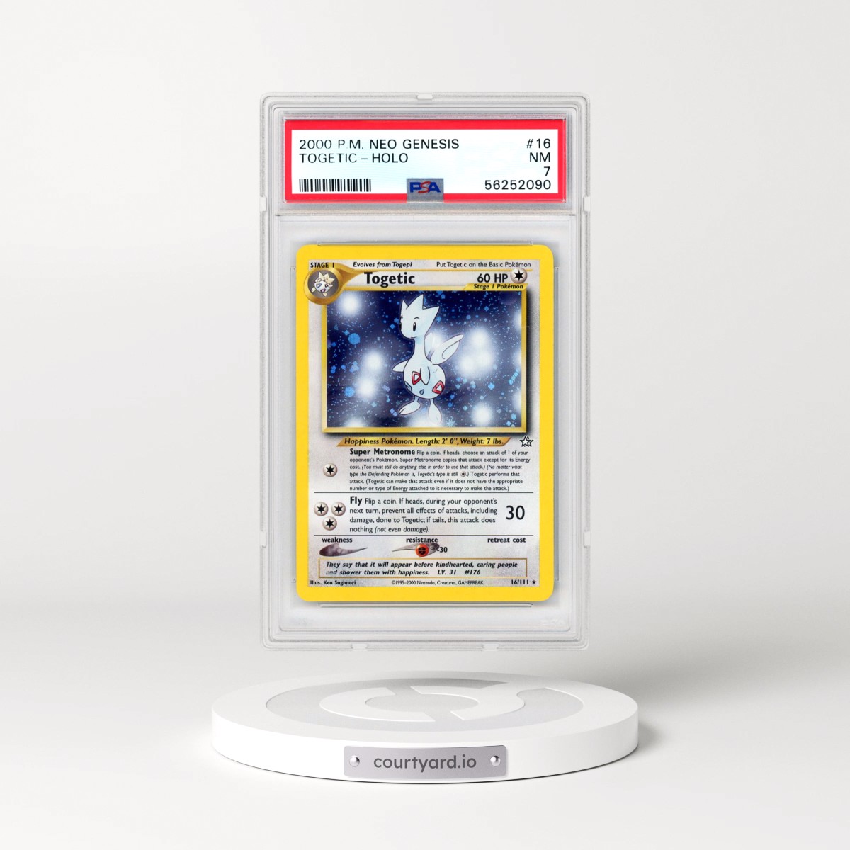 2000 Pokémon Neo Genesis #16 Togetic - Holo (PSA 7 NM)