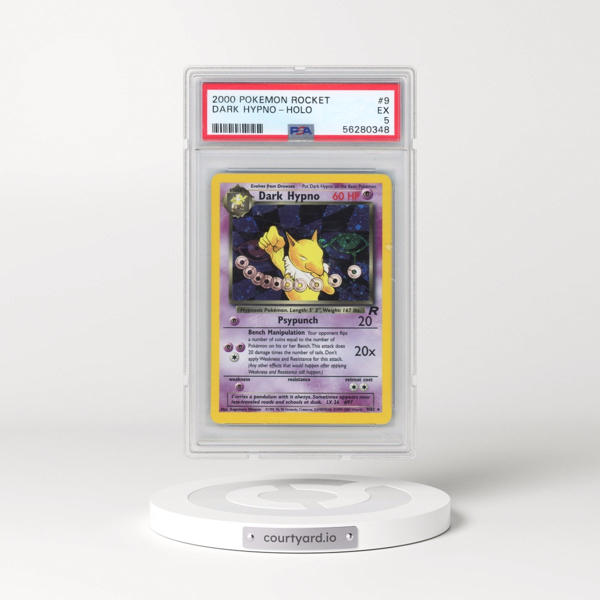 2000 Pokémon Rocket #9 Dark Hypno - Holo (PSA 5 EX)