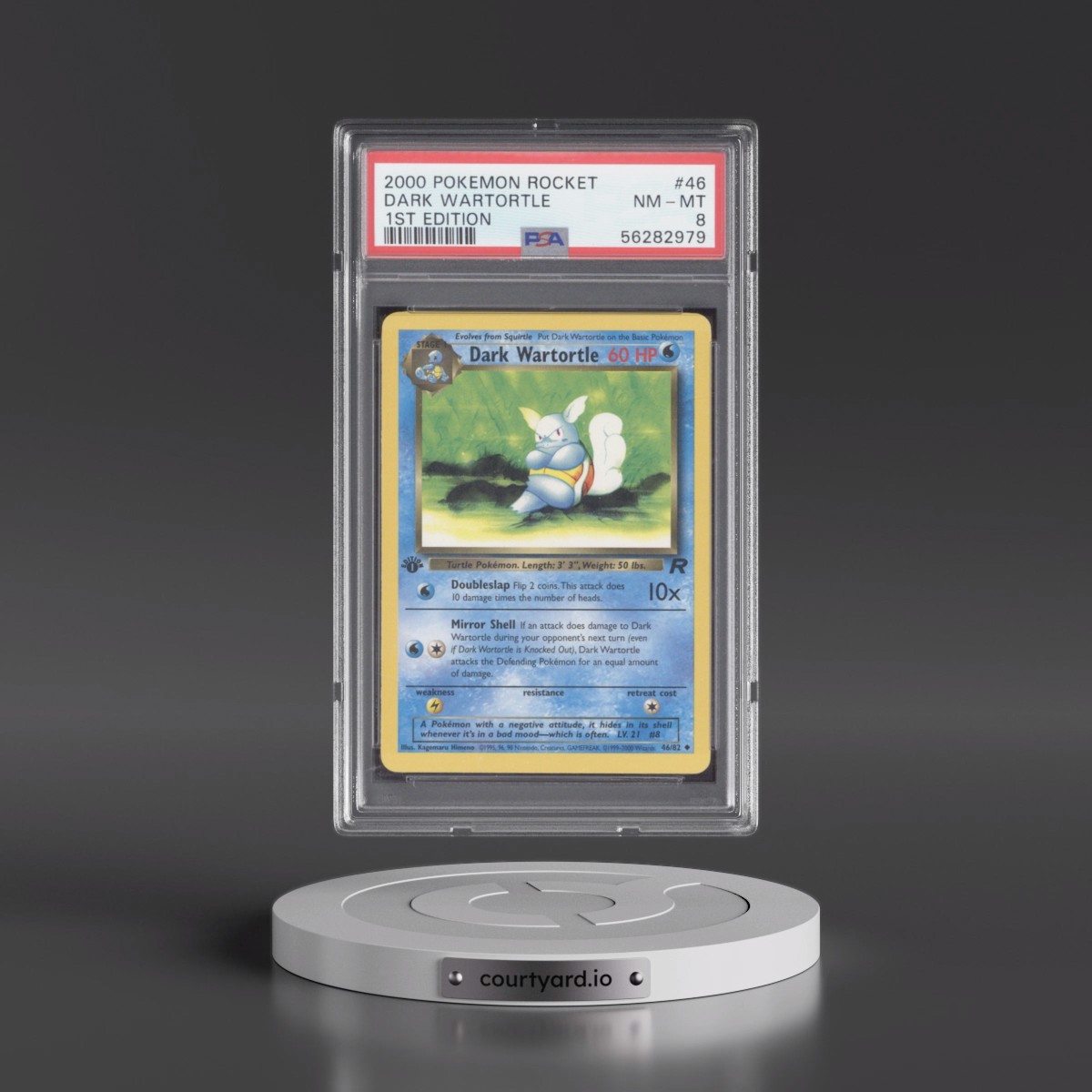 2000 Pokémon Rocket #46 Dark Wartortle - 1st Edition (PSA 8 NM-MT)