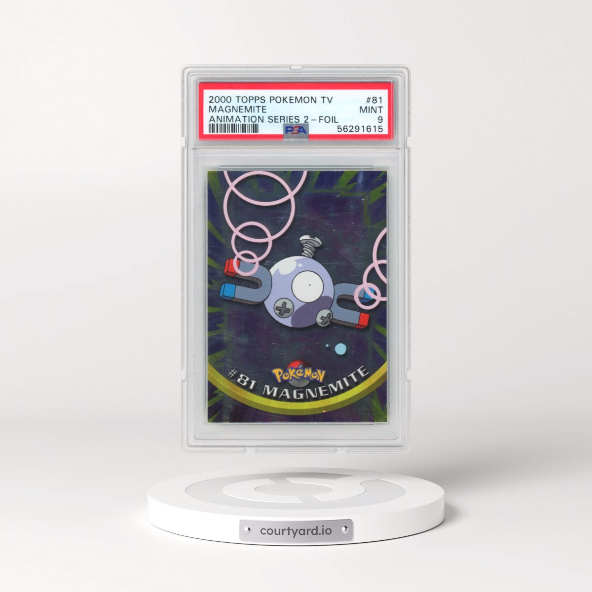 2000 Topps Pokémon TV Animation Series 2 #81 Magnemite - Foil (PSA 9 MINT)