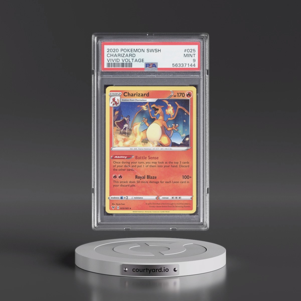 2020 Pokémon Sword & Shield Vivid Voltage #025 Charizard (PSA 9 MINT)