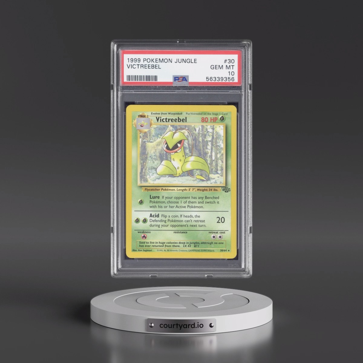 1999 Pokémon Jungle Victreebel #30 PSA 10