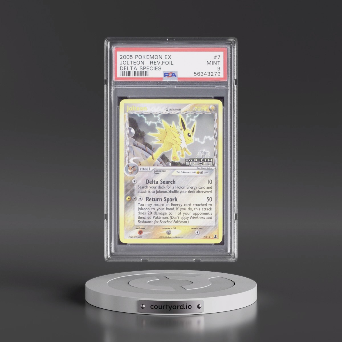 2005 Pokémon EX Delta Species #7 Jolteon - Reverse Foil (PSA 9 MINT)
