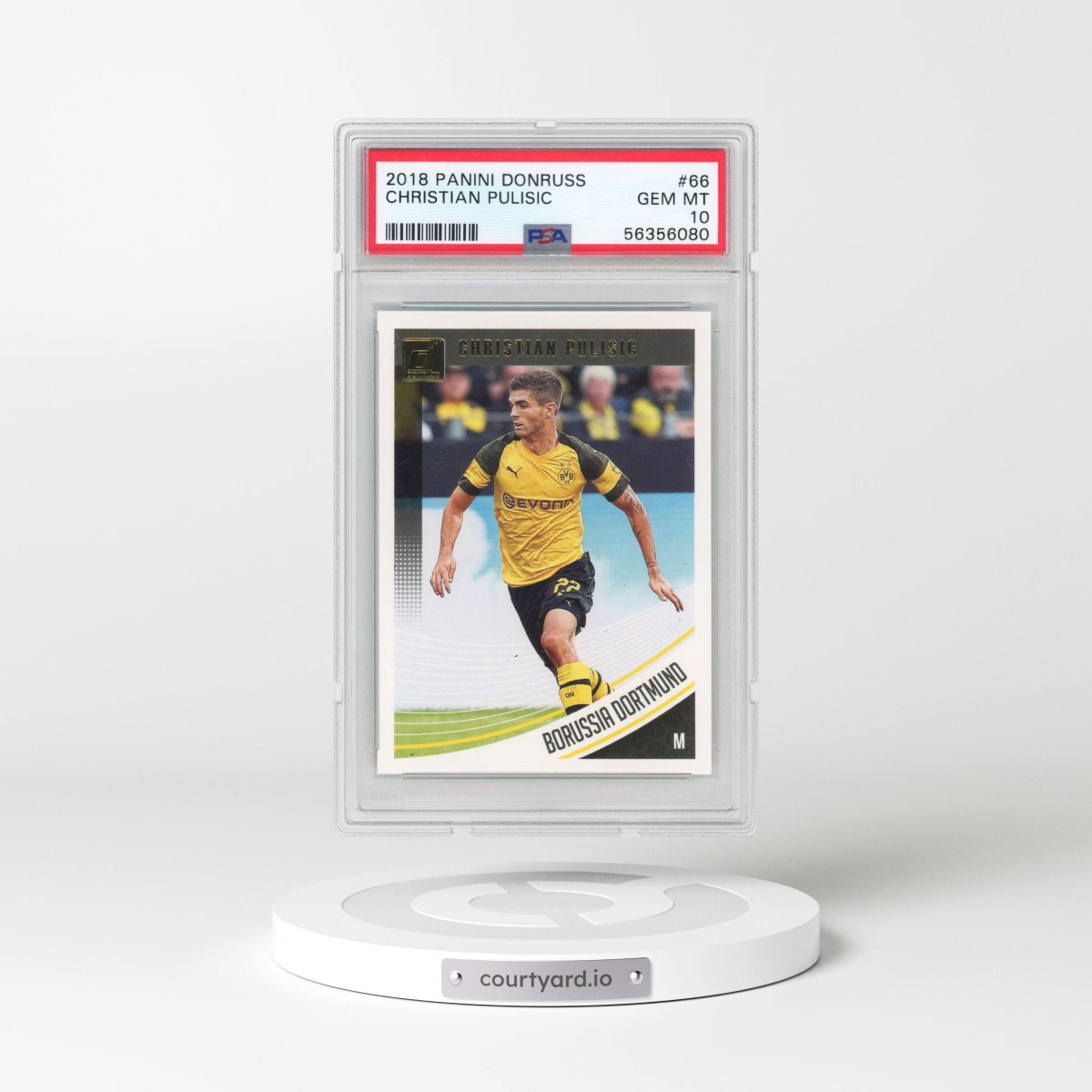 2018 Panini Donruss #66 Christian Pulisic (PSA 10 GEM MINT)