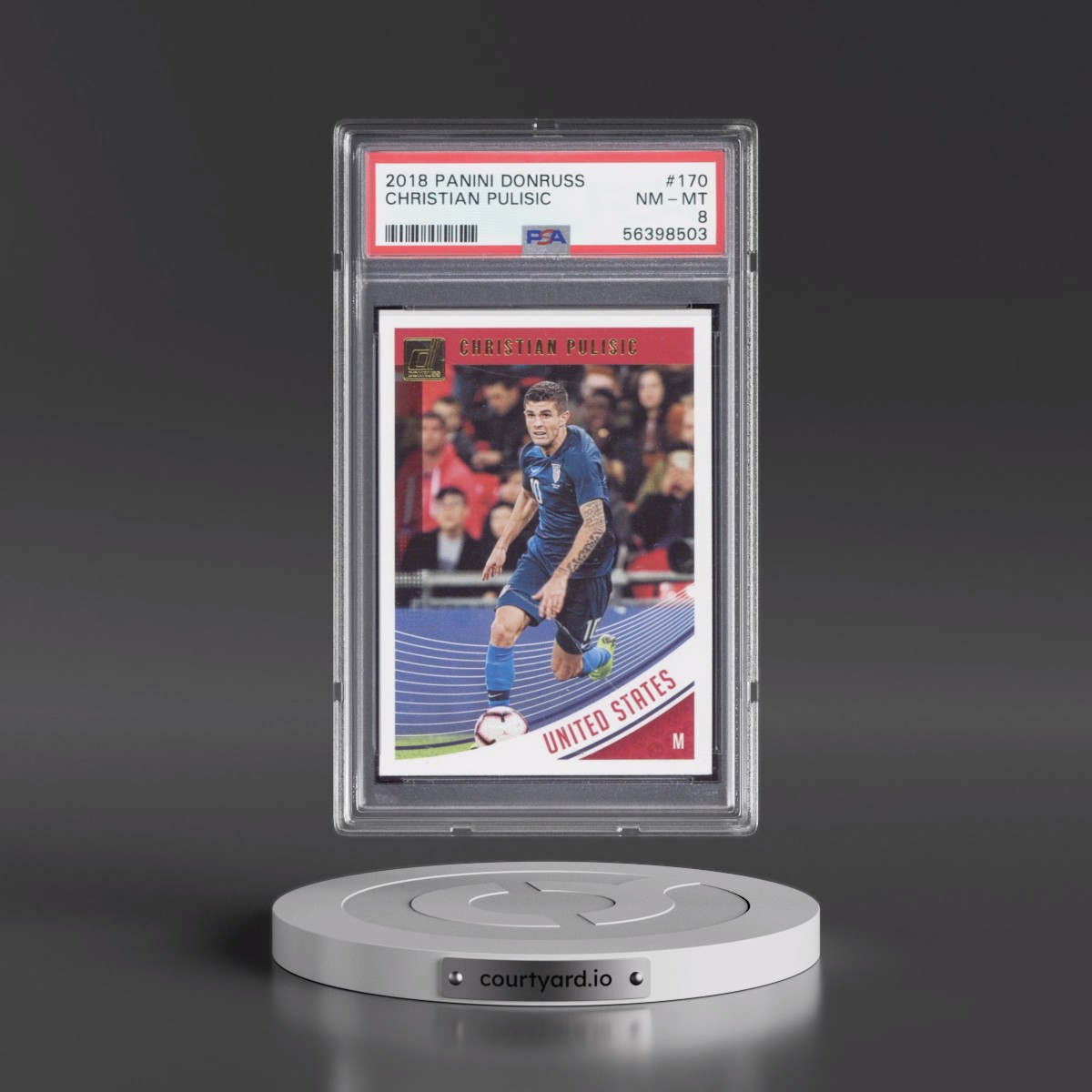 2018 Panini Donruss #170 Christian Pulisic (PSA 8 NM-MT)