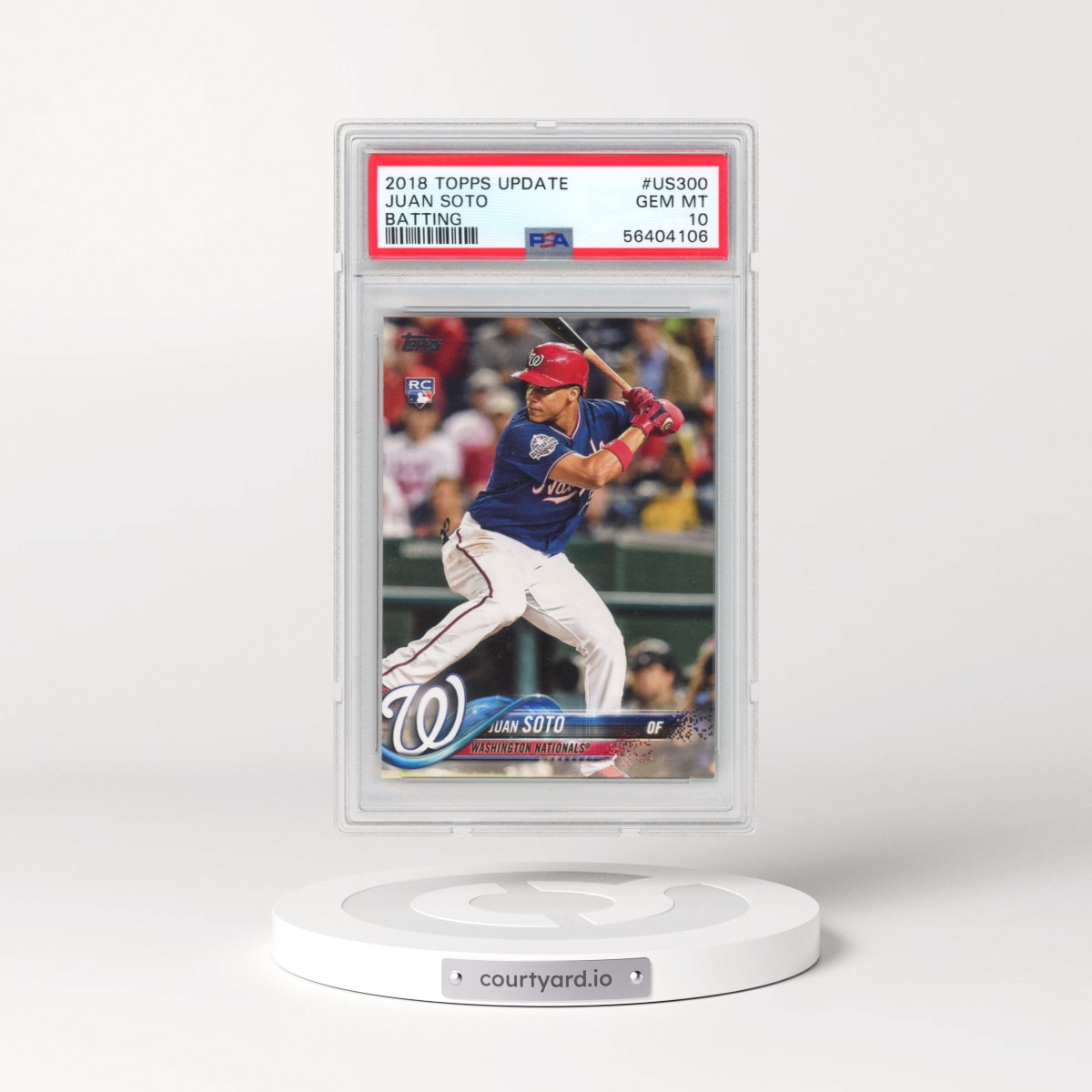 2018 Topps Update #US300 Juan Soto - Batting (PSA 10 GEM MINT)